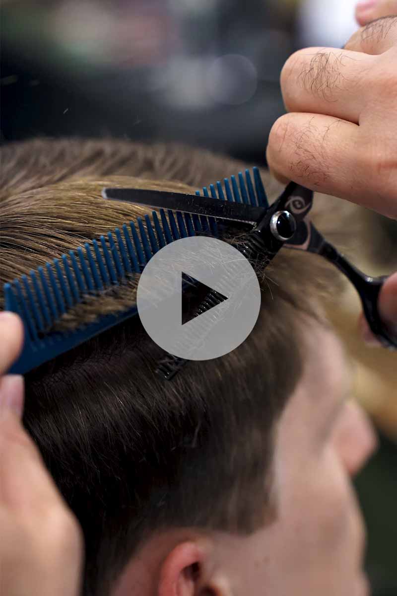 Premium Scissors Haircut at Jack's Barber Shop in Brooklyn While Vivaldi Playing.